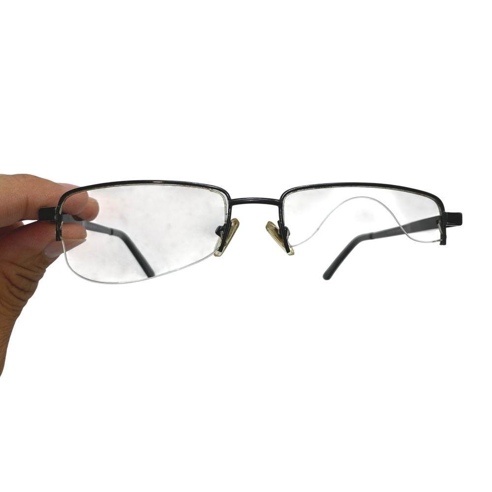 Success SS-394 Eyeglasses Unisex Black Semi-Rimless Rectangular 55-17-140